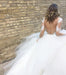 Ivory Sheer Long Sleeves Lace Tulle Backless Beach Wedding Dress - Wedding Dresses
