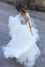 Ivory Sheer Long Sleeves Lace Tulle Backless Beach Wedding Dress - Wedding Dresses