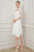 Ivory Short Wedding Dress Knee Length V Neck Half Sleeves A Line Natural Waist Chiffon Bridal Dresses