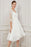 Ivory Short Wedding Dress Knee Length V Neck Half Sleeves A Line Natural Waist Chiffon Bridal Dresses