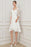 Ivory Short Wedding Dress Knee Length V Neck Half Sleeves A Line Natural Waist Chiffon Bridal Dresses