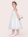 Flower Girl Dresses Ivory Tulle Jewel Neck Sleeveless A-Line Beaded Kids Social Party Dresses