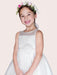 Flower Girl Dresses Ivory Tulle Jewel Neck Sleeveless A-Line Beaded Kids Social Party Dresses