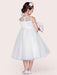 Flower Girl Dresses Ivory Tulle Jewel Neck Sleeveless A-Line Beaded Kids Social Party Dresses