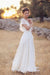 Ivory V Neck Chiffon Boho Unique Cap Sleeves Beach Wedding Dress - Wedding Dresses