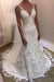 Ivory V Neck Sheath Sleeveless Backless Charming Lace Wedding Dress - Wedding Dresses