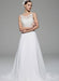 Ivory Wedding Dress Illusion Rhinestone Lace Satin Wedding Gown