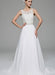 Ivory Wedding Dress Illusion Rhinestone Lace Satin Wedding Gown