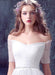Ivory Wedding Dress Off-The-Shoulder Sash Rhinestone Wedding Gown