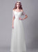 Ivory Wedding Dress Off-The-Shoulder Sash Rhinestone Wedding Gown