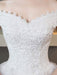 Ivory Wedding Dresses Off The Shoulder Lace Beading Cathedral Train Bridal Dress