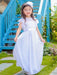 Jewel Neck Pleated Sleeveless Flower Girl Dresses Formal Kids Pageant Dresses
