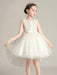 Flower Girl Dresses Jewel Neck Sleeveless Embroidered Kids Party Dresses