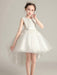 Flower Girl Dresses Jewel Neck Sleeveless Embroidered Kids Party Dresses