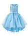 Flower Girl Dresses Jewel Neck Sleeveless Embroidered Kids Party Dresses