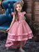 Flower Girl Dresses Jewel Neck Tulle Sleeveless With Train Princess Silhouette Bows Kids Social Party Dresses