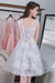 Knee-length Sleeveless Short Homecoming A-line Lace Appliques Tulle Party Dresses - Prom Dresses