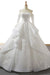 Lace-up Off Shoulder Long Sleeve Tulle Wedding Dress - Wedding Dresses