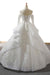 Lace-up Off Shoulder Long Sleeve Tulle Wedding Dress - Wedding Dresses