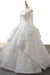 Lace-up Off Shoulder Long Sleeve Tulle Wedding Dress - Wedding Dresses