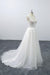 Lace-up V-neck Appliques Tulle A-line Wedding Dress - Wedding Dresses