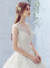 Lace Wedding Dress Scoop Neck Sleeveless Satin Net Lace Up Bridal Dress With Beads