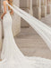 Lace Wedding Dress With Train Mermaid Sleeveless Lace Tulle V-Neck Bridal Gowns
