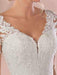 Lace Wedding Dresses 2021 chiffon v neck a line long sleeve lace applique beach wedding bridal dress with train free customization