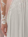 Lace Wedding Dresses 2021 chiffon v neck a line long sleeve lace applique beach wedding bridal dress with train free customization