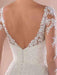 Lace Wedding Dresses 2021 chiffon v neck a line long sleeve lace applique beach wedding bridal dress with train free customization