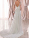 Lace Wedding Dresses 2021 chiffon v neck a line long sleeve lace applique beach wedding bridal dress with train free customization