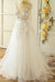Latest V-neck Appliques Tulle A-line Wedding Dress - Wedding Dresses