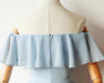 Light Blue Off the Shoulder Chiffon Homecoming Cute Short Graduation Dress - Prom Dresses