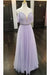 Light Blue Straps Mismatched Lace Tulle Prom Dresses Floor Length Evening Dress with Beads - Prom Dresses