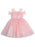 Light Pink Flower Girl Dresses Jewel Neck Polyester Short Sleeves Knee-Length A-Line Flowers Kids Party Dresses