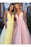 Light Sky Blue Sparkly Prom Charming Sleeveless V Neck Formal Dress - Prom Dresses