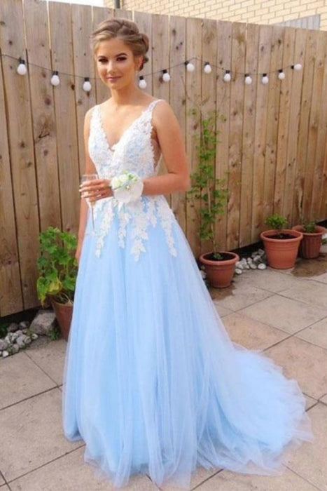 Elegant Ivory Long Prom Dress with Lace Appliques US 10 / Yellow