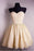 Light Yellow Sweetheart Lace Appliques Short Prom New Strapless Homecoming Dress - Prom Dresses