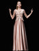 Long Evening Dress Satin Mother Dress Embroidered Beading Sash A Line Illusion Half Sleeve Shawl Collar Maxi Wedding Guest Dresses
