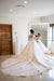 Long Sleeves Floral Lace Bridal Gown V-Neck Wedding Dress - 婚纱