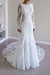 Long Sleeves Open Back Lace with Train Mermaid Beach Wedding Dress - Wedding Dresses
