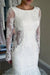 Long Sleeves Open Back Lace with Train Mermaid Beach Wedding Dress - Wedding Dresses