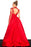 Long Sleeves Red A-Line Prom Dresses Evening Dress - Prom Dresses