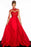 Long Sleeves Red A-Line Prom Dresses Evening Dress - Prom Dresses