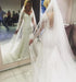 Long Sleeves V-neck Sheer Back Mermaid Wedding Dress - Wedding Dresses