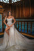 Luxurious Off-the-Shoulder Crystals Ball Gown with Front Slit Chapel Train Wedding Dress - 婚纱