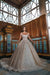 Luxurious Off-the-Shoulder Crystals Ball Gown with Front Slit Chapel Train Wedding Dress - 婚纱