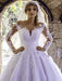 Luxury Long Sleeves Lace Ball Gown Wedding Dresses - wedding dresses