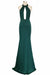 Marvelous Fabulous Fascinating Sexy Halter Mermaid Prom Jade Backless Long Evening Dress - Prom Dresses