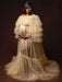 Maternity Wedding Dress Strapless Open Shoulder Lace-up Tulle Long Bridge Gowns With Train